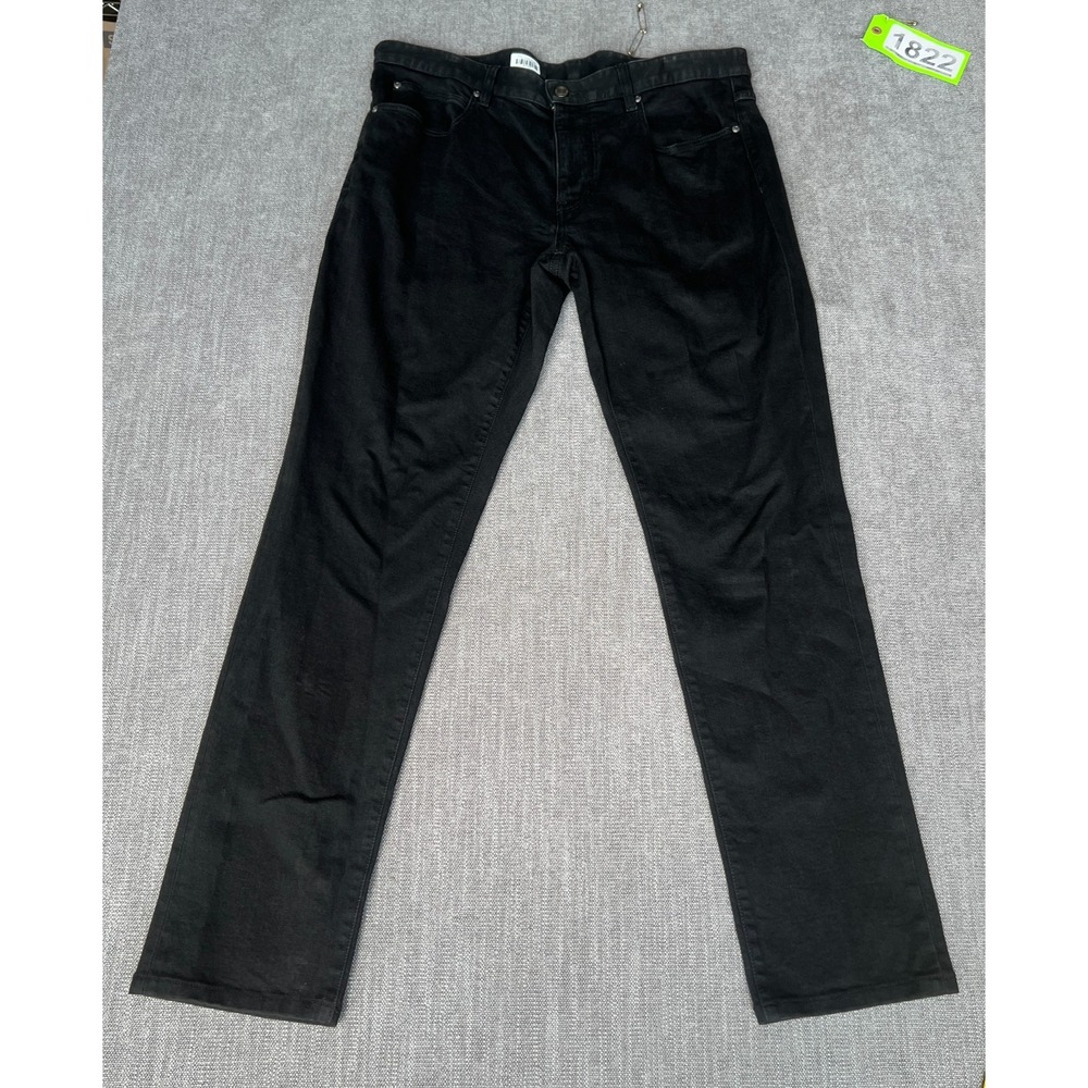 ZEGNA Jeans Mens 36 Black Denim 5-Pocket Stretch Slim Straight Leg Streetwear